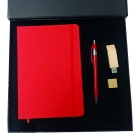 Coffret bloc-notes + stylo + clé USB Red