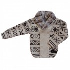 Gilet beige et marron col fourrure