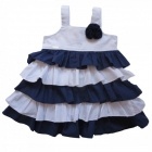 Robe marine et blanche