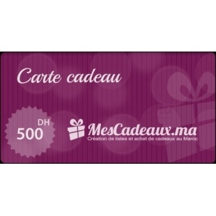Carte Cadeau MesCadeaux 500 dhs