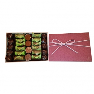 Coffret chocolat rose