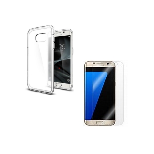 Coque Galaxy S7/Edge en TPU+ protection d'écran en verre trempé