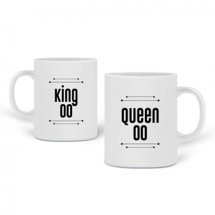 Pair de mugs King & Queen