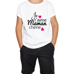 T-shirt enfant je t'aime maman